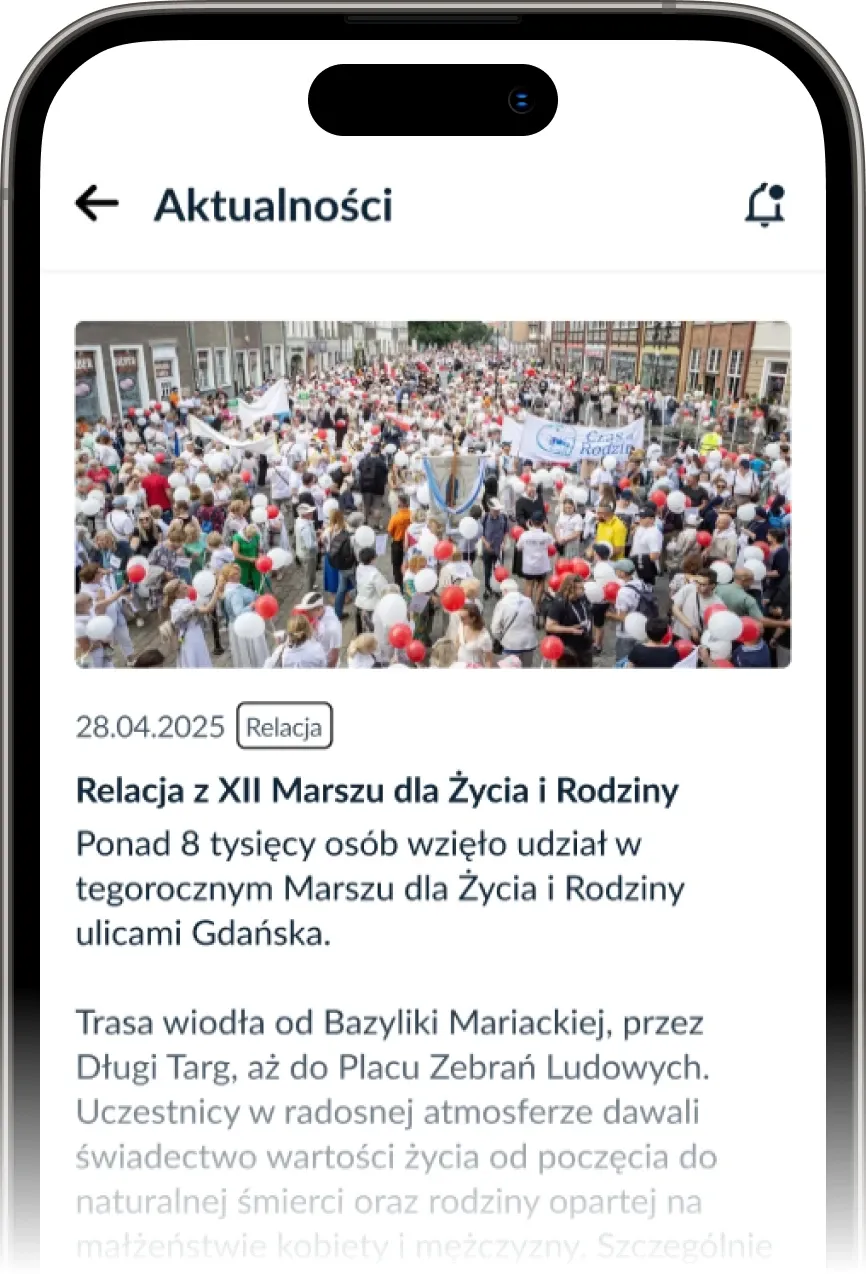 Aktualnosci w aplikacji Jedno