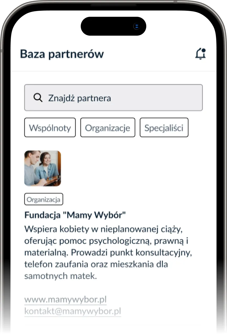 Wspolnoty w aplikacji Jedno